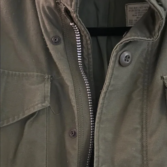 Men's Olive Green Military Jacket - Picture 4 of 9